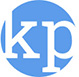 Knowledge Project logo is a lowercase "kp" in white over a solid blue circle